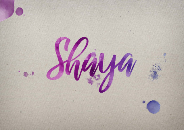 Free photo of Shaya Watercolor Name DP