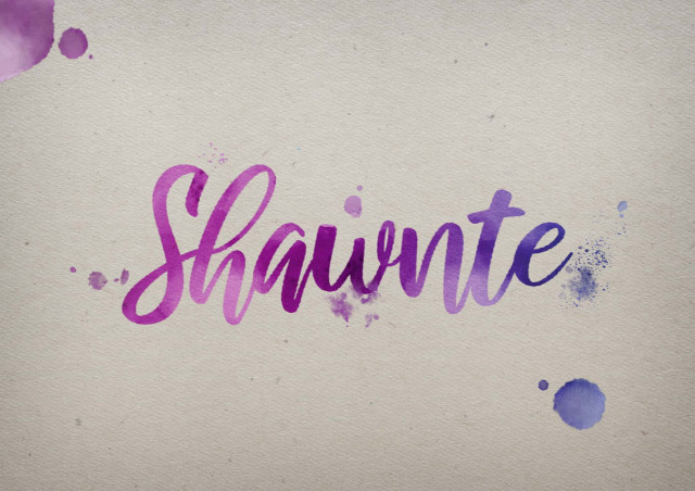 Free photo of Shawnte Watercolor Name DP