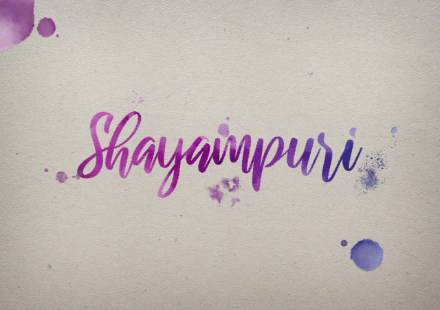 Free photo of Shayampuri Watercolor Name DP