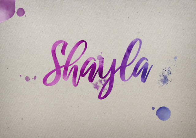 Free photo of Shayla Watercolor Name DP