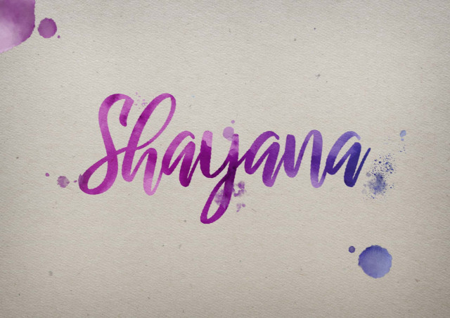 Free photo of Shayana Watercolor Name DP