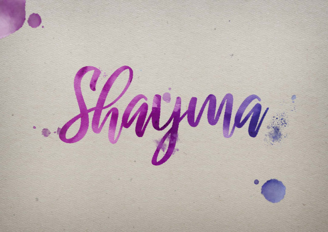 Free photo of Shayma Watercolor Name DP