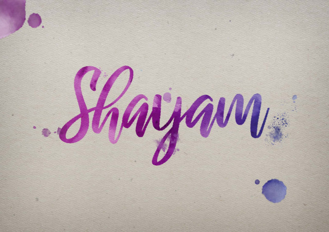 Free photo of Shayam Watercolor Name DP