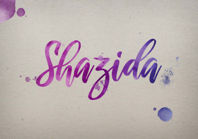 Free photo of Shazida Watercolor Name DP