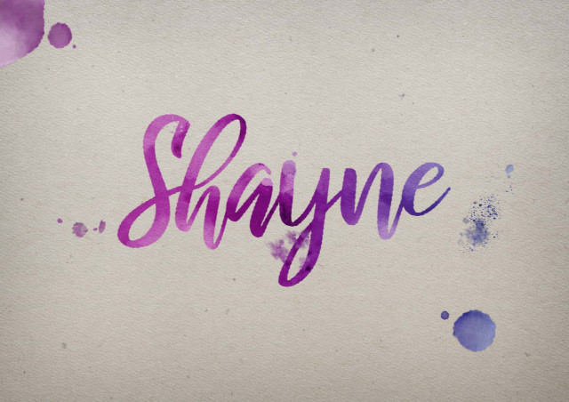 Free photo of Shayne Watercolor Name DP