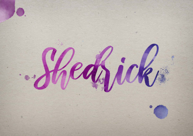 Free photo of Shedrick Watercolor Name DP