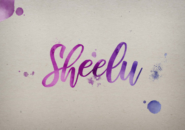 Free photo of Sheelu Watercolor Name DP