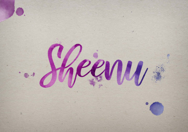 Free photo of Sheenu Watercolor Name DP