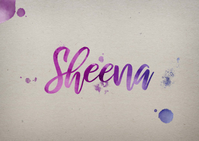 Free photo of Sheena Watercolor Name DP