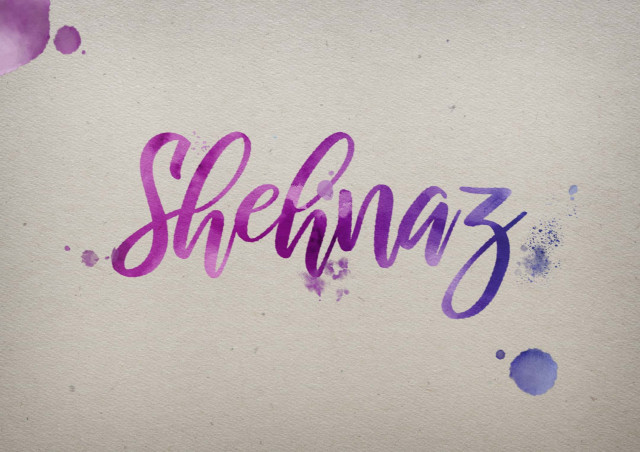 Free photo of Shehnaz Watercolor Name DP