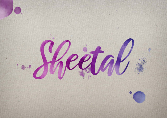 Free photo of Sheetal Watercolor Name DP