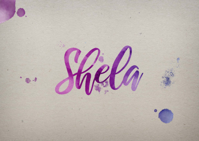Free photo of Shela Watercolor Name DP