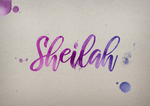Free photo of Sheilah Watercolor Name DP