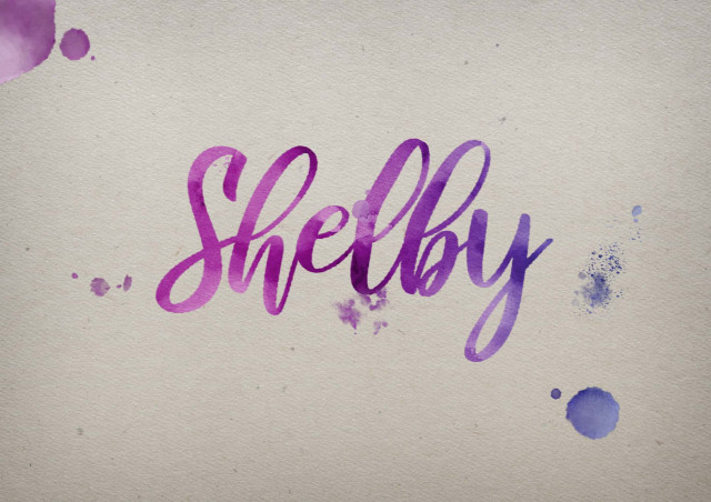 Free photo of Shelby Watercolor Name DP