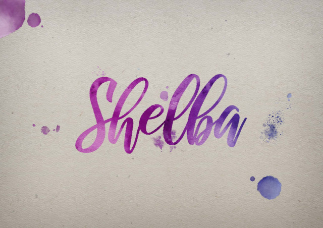 Free photo of Shelba Watercolor Name DP