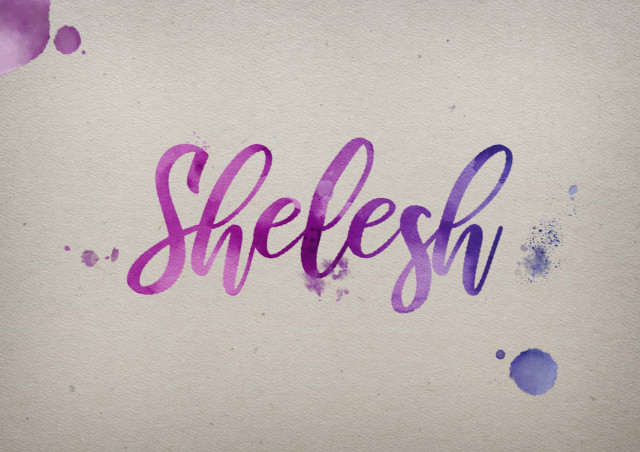 Free photo of Shelesh Watercolor Name DP