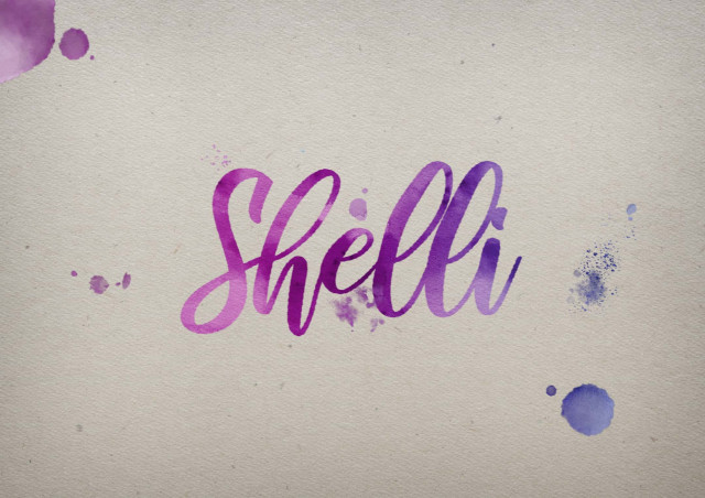 Free photo of Shelli Watercolor Name DP