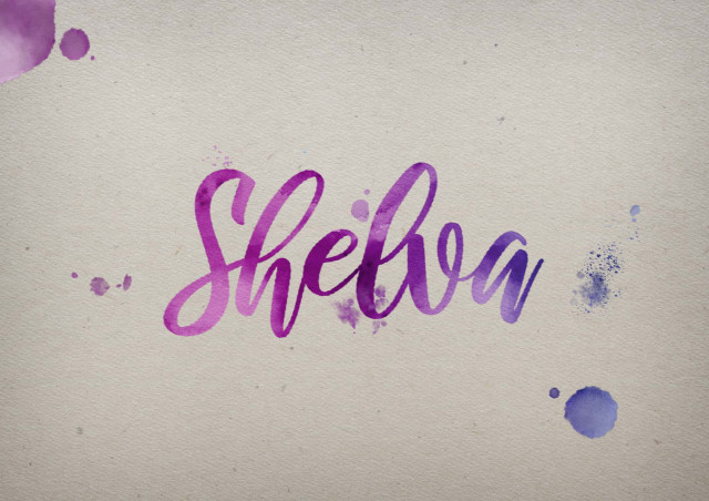 Free photo of Shelva Watercolor Name DP