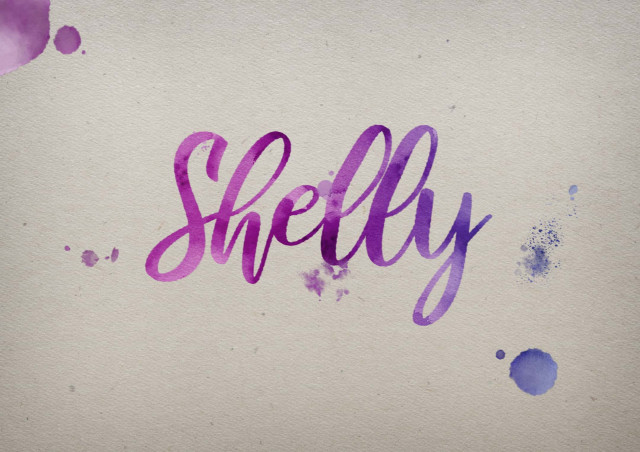 Free photo of Shelly Watercolor Name DP