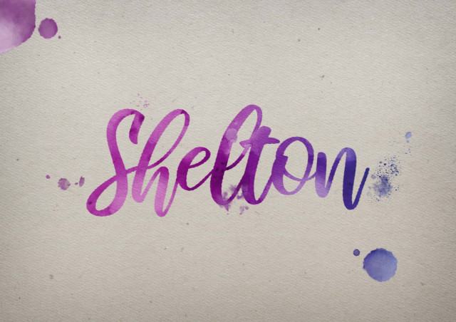 Free photo of Shelton Watercolor Name DP