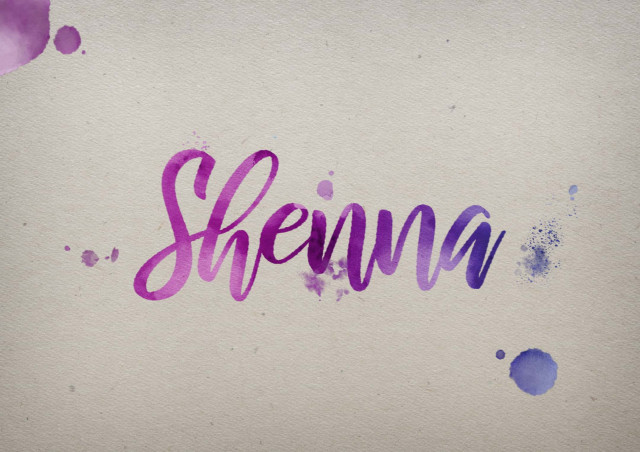 Free photo of Shenna Watercolor Name DP