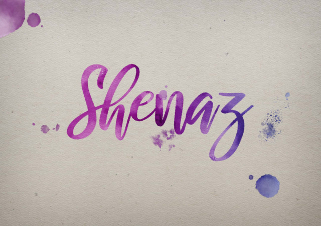 Free photo of Shenaz Watercolor Name DP