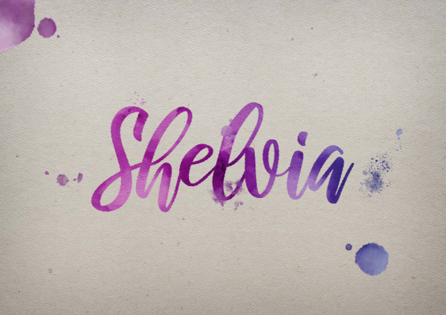 Free photo of Shelvia Watercolor Name DP