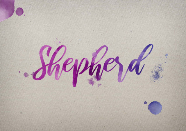 Free photo of Shepherd Watercolor Name DP