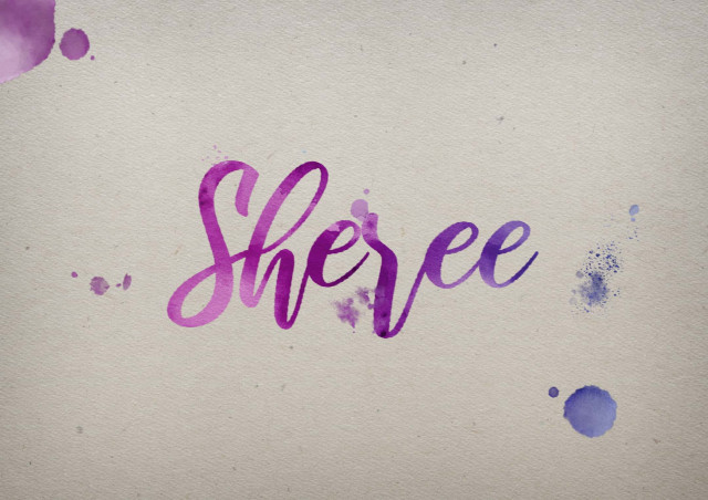 Free photo of Sheree Watercolor Name DP