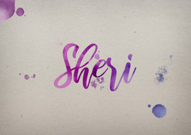 Free photo of Sheri Watercolor Name DP