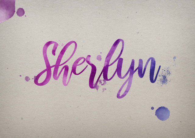 Free photo of Sherlyn Watercolor Name DP