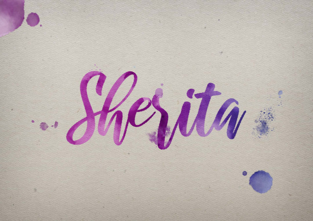 Free photo of Sherita Watercolor Name DP