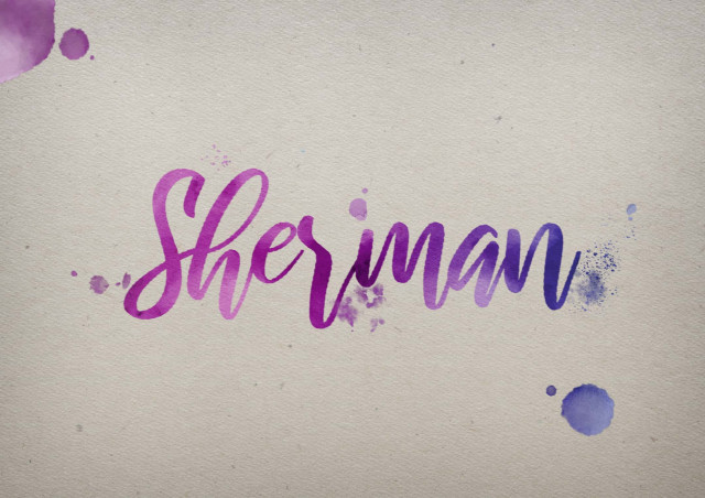 Free photo of Sherman Watercolor Name DP