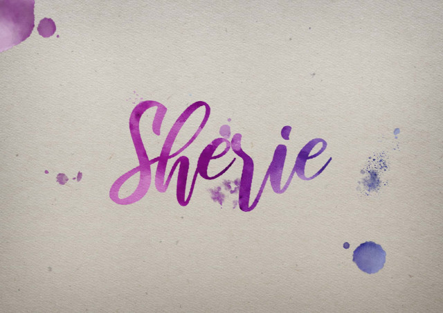 Free photo of Sherie Watercolor Name DP