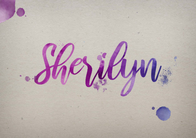 Free photo of Sherilyn Watercolor Name DP