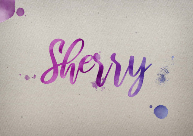 Free photo of Sherry Watercolor Name DP