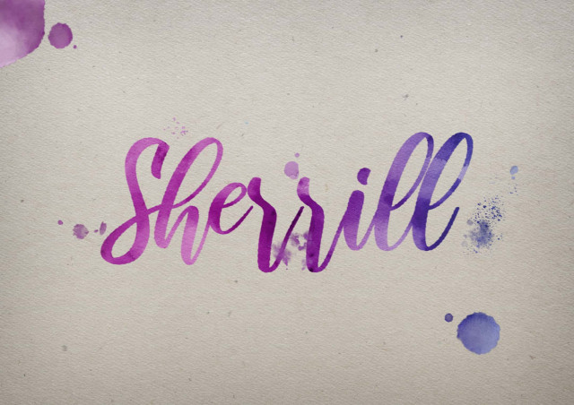 Free photo of Sherrill Watercolor Name DP