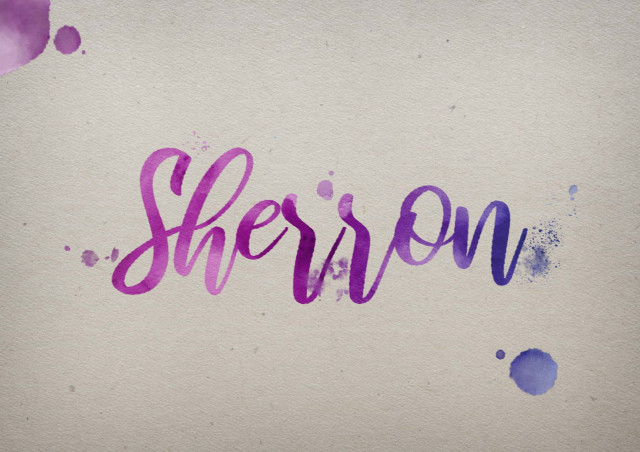 Free photo of Sherron Watercolor Name DP