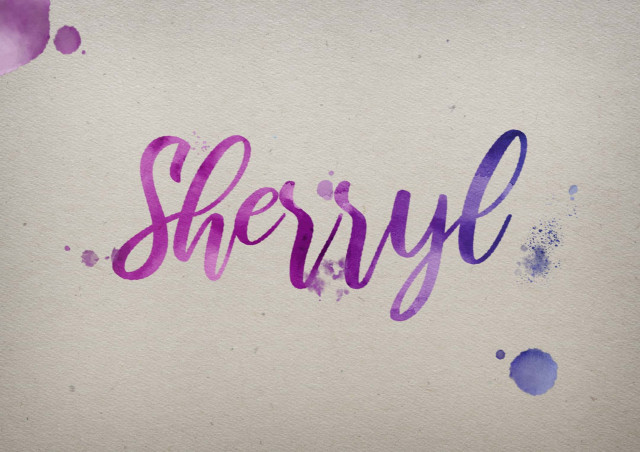 Free photo of Sherryl Watercolor Name DP