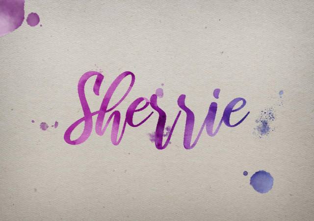 Free photo of Sherrie Watercolor Name DP