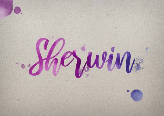 Free photo of Sherwin Watercolor Name DP