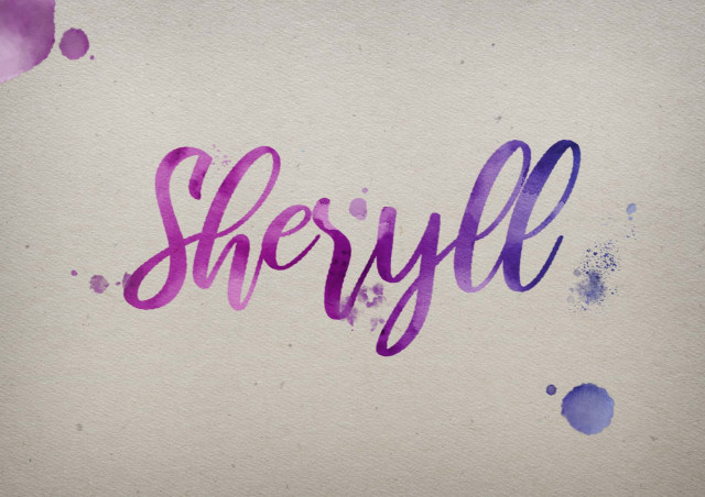 Free photo of Sheryll Watercolor Name DP