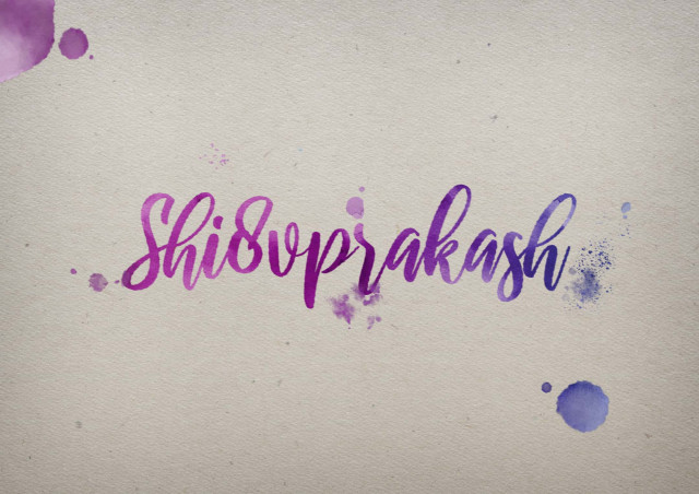 Free photo of Shi8vprakash Watercolor Name DP