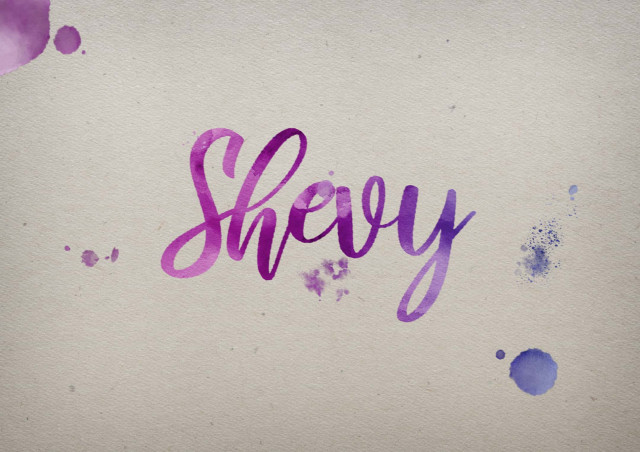 Free photo of Shevy Watercolor Name DP