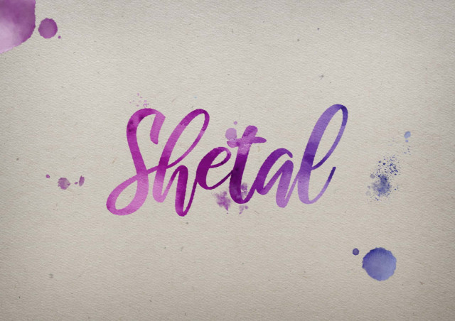 Free photo of Shetal Watercolor Name DP