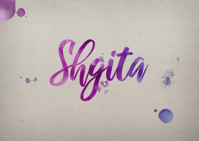 Free photo of Shgita Watercolor Name DP