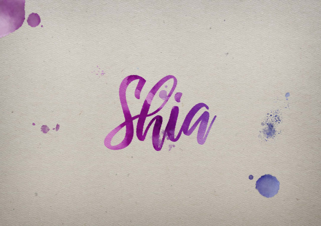 Free photo of Shia Watercolor Name DP
