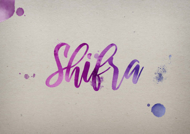 Free photo of Shifra Watercolor Name DP