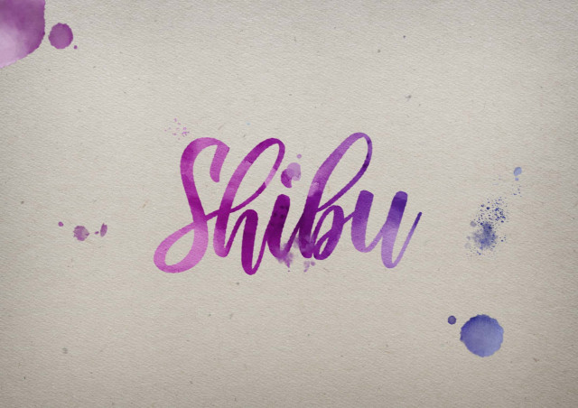 Free photo of Shibu Watercolor Name DP