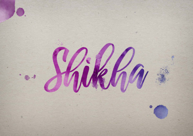 Free photo of Shikha Watercolor Name DP